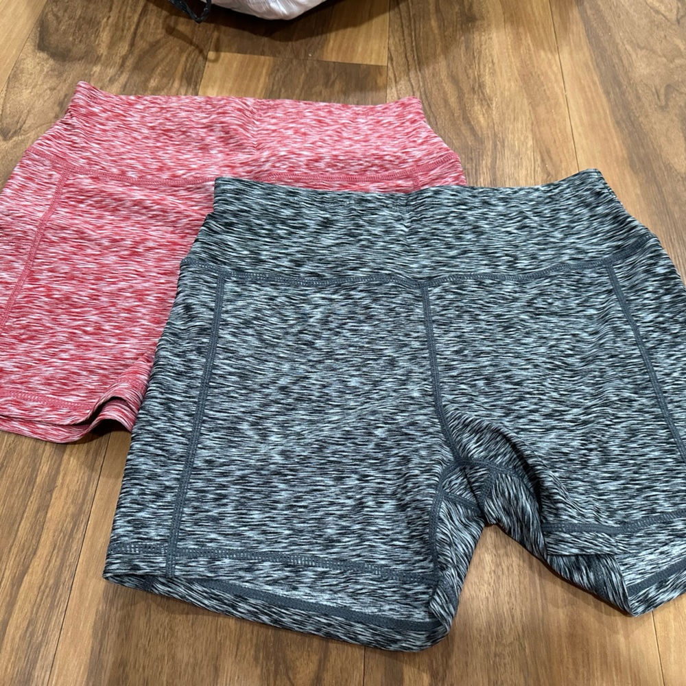 Black and red spandex shorts
